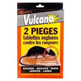Vulcano Pièges Tablettes Engluées (X2) - Glue contre rat et souris