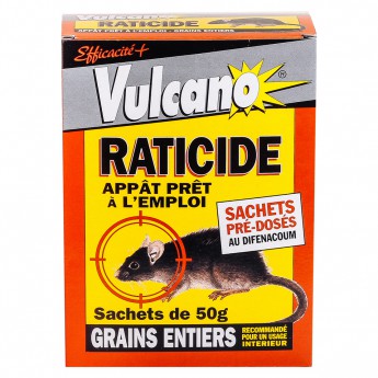 Produit Anti Rat Raticide Grains - Vulcano 150 gr - Eradicateur