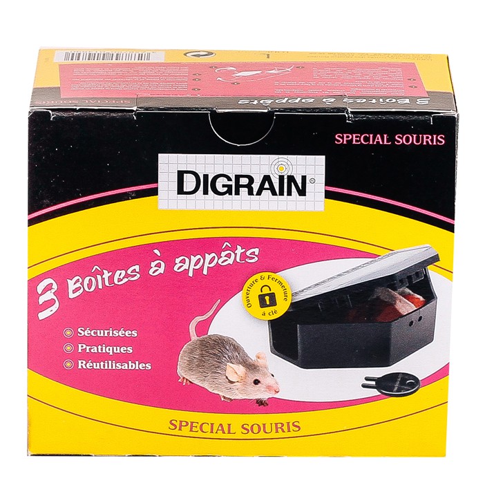 Boîte sécurisée pour appâts spéciale souris