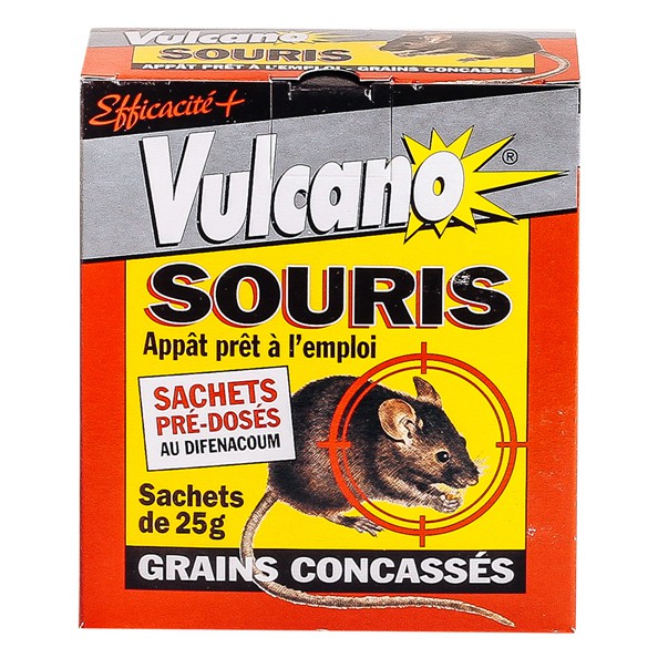 Souricide Appât - Produit Vulcano Grain (150gr) - Eradicateur
