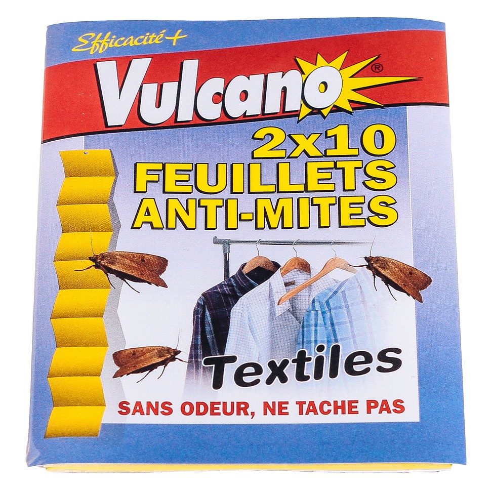 Produit contre les Mites Textiles -Vulcano Anti-Mite- Eradicateur