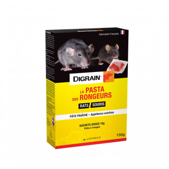 Produit raticide action très rapide Digrain la Pasta des Rongeurs (150 gr) - Pâte raticide & souricide (rat, souris, surmulot)